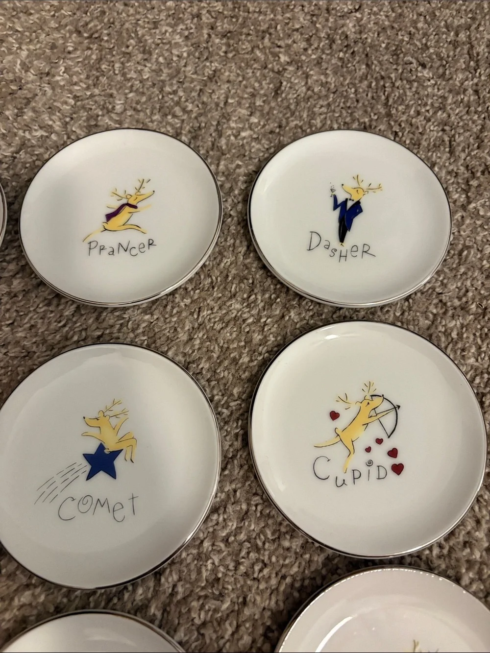 Pottery Barn - Set of 9 Reindeer coasters